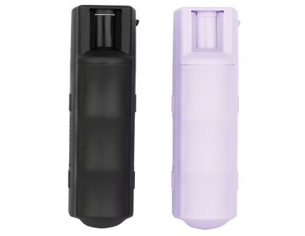 Sabre Hardcase Combo Pack Pepper Spray w/Key Ring, 0.54 oz Aerosol Can Pack of 2 Black/Lavender