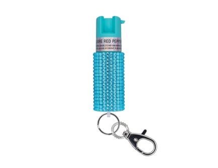 Sabre Pepper Spray w/Jeweled Design and Snap-Clip, 0.54 oz Teal