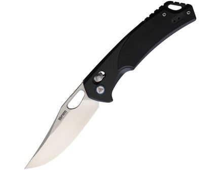 SRM Knives 9201 Ambi Lock Knife, Black G10, Satin Blade - SRM-9201