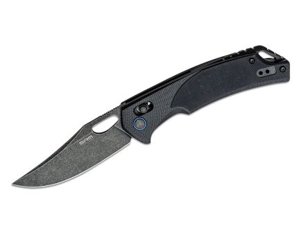 SRM Knives 9201 Ambi Lock Knife, Black G10, Black Blade - SRM-9201-GB