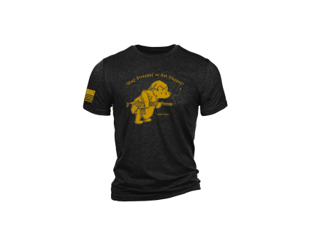 Nine Line Pooh Bear, Charcoal Black - Large