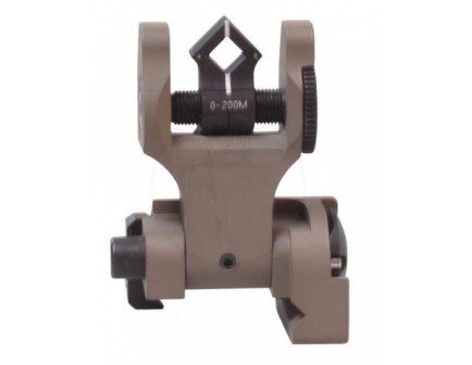 Troy Rear Folding Tritium Di-Optic Aperture (DOA) BattleSight, FDE