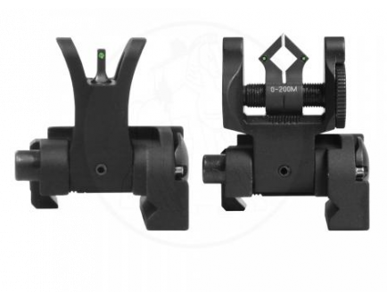 Troy BattleSights Micro M4 Front/Rear Tritium Sight Set Black - SSIG-MCM-STBT-01