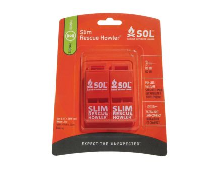 SOL 100 dB Slim Rescue Howler Whistle, 4.55" Pack of 2