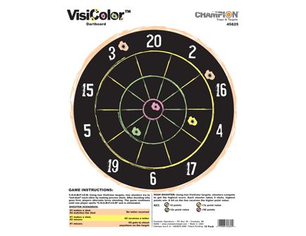 Champion VISICOLOR DARTBOARD(10/PK) 45825