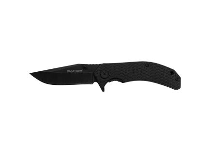 Sarge Knives Shadow Folding Knife Clip Point, Black