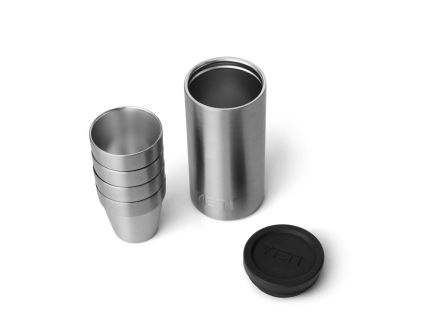 Yeti Shot Glasses with Carrying Case, Stainless Steel