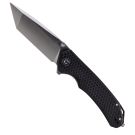 Kronos Brazen Tactical Satin Tanto Folding Knife, Black - PSA-638-1
